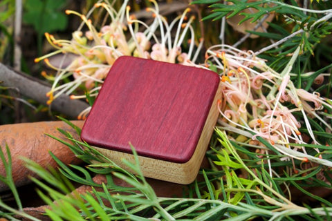 Performer Series- Purple Heart Pixie Box Shaker (~2.5" x 2.5" x 1.0")