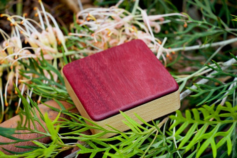 Performer Series- Purple Heart Piccolo Box Shaker (~3.0" x 3.0" x 1.0")